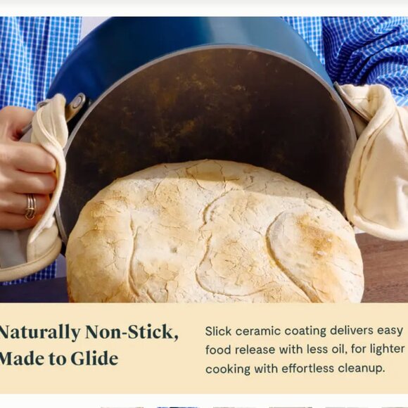 Caraway Dutch Oven 6.5 qt Non-Stick Ceramic Pan With Lid in Sage-- never used - Picture 5 of 5